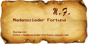 Madenszieder Fortuna névjegykártya